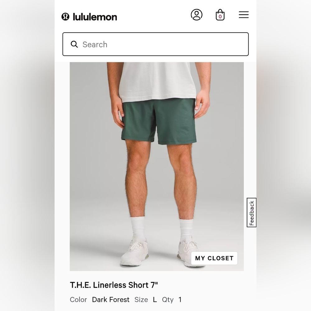 lululemon athletica Men's Dark Forest Shorts